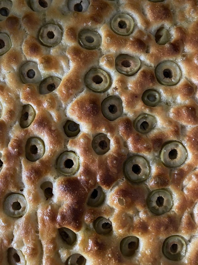 Homebaked focaccia alle olive