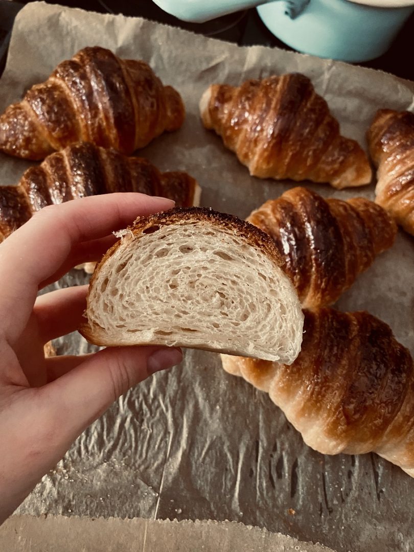 Homebaked vegan croissants