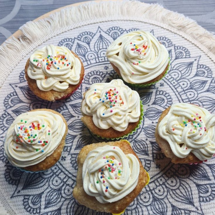 Vegan Vanilla Cupcakes with Vanilla Buttercream