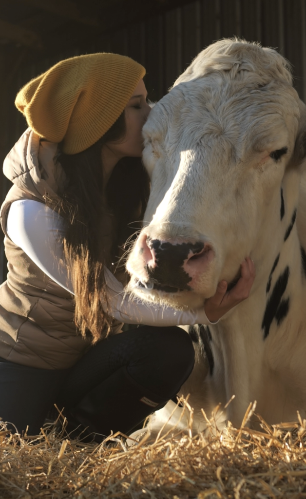 Angela Bell at Foster Farm Animal Sanctuary, Photo Credit - Stephen Bell