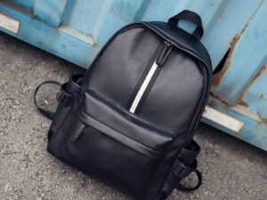 Men and women pu leather backpack