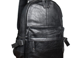 Men's Casual Travel Pu Leather Backpack