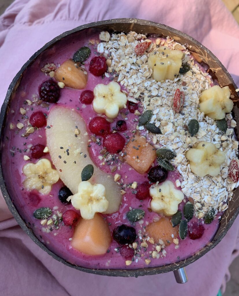 the smoothie bowls are my own creations