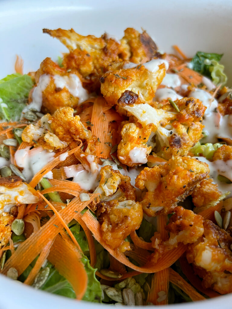 (V/GF) Buffalo Cauliflower Salad