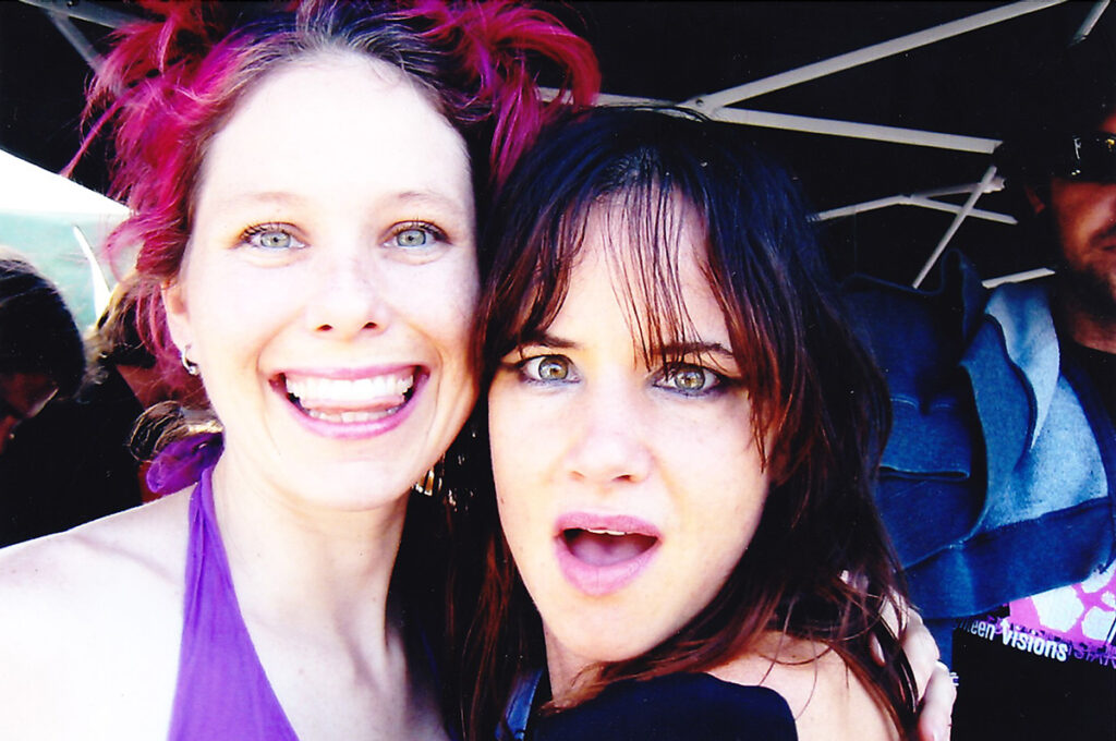 Here’s a pic of me with Juliette Lewis from Warped Tour that year when she played with her band Juliette and the Licks.: Robin Means 🎀 Vegan Dollhouse