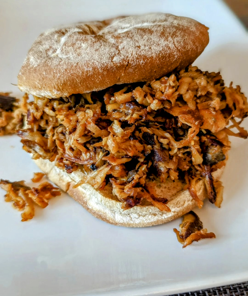 BBQ pulled mushroom sandwich - Chelsea