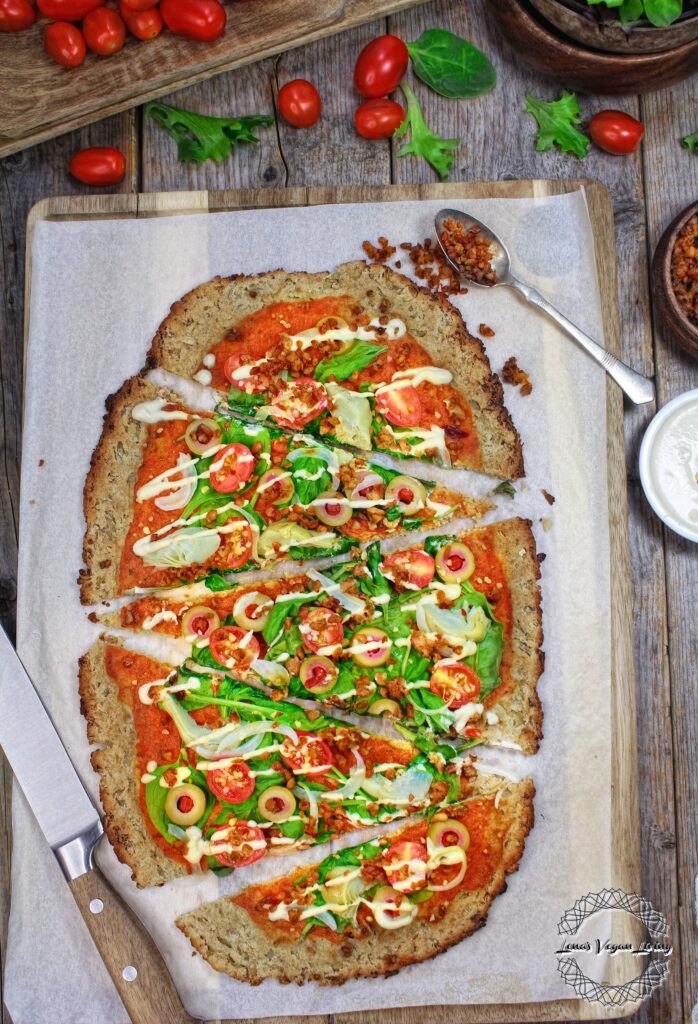 Lena's Vegan Living - CAULIFLOWER CRUST PIZZA