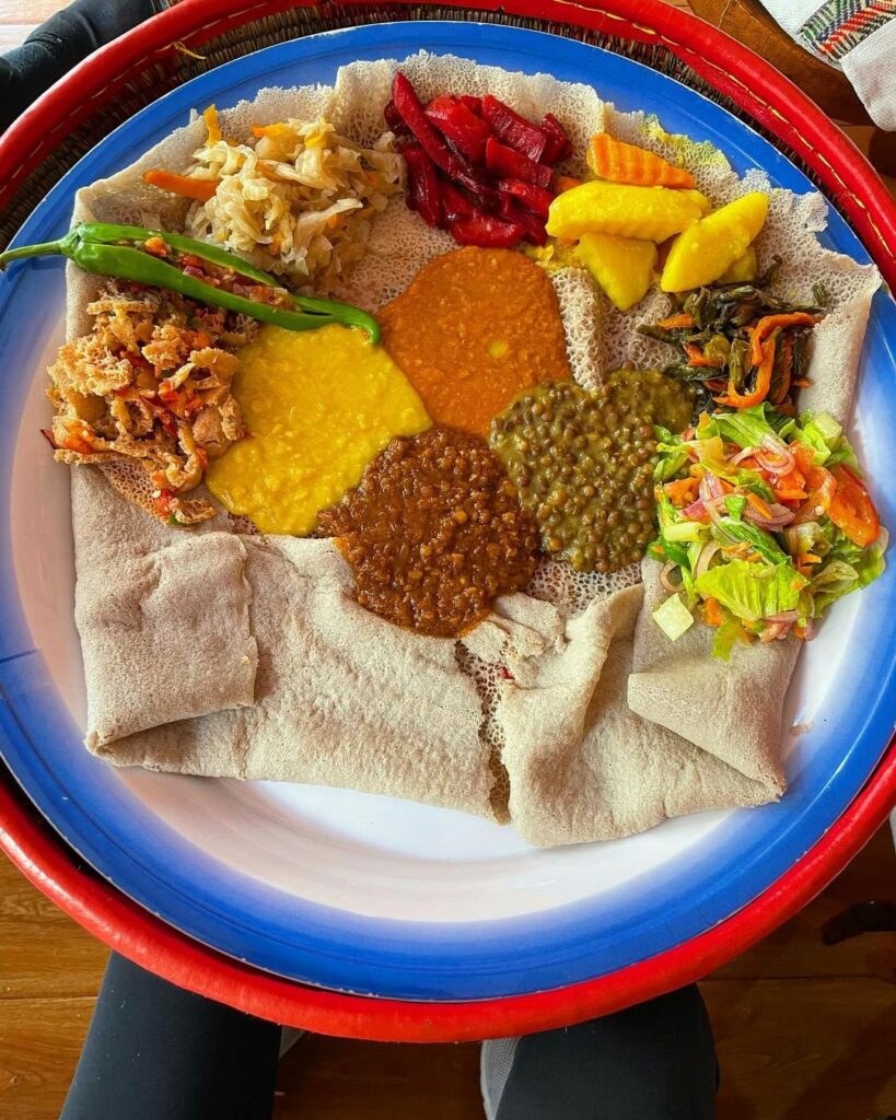 Ethiopian food I had at a restaurant here in Dubai - Hanadi Al Sakkaf