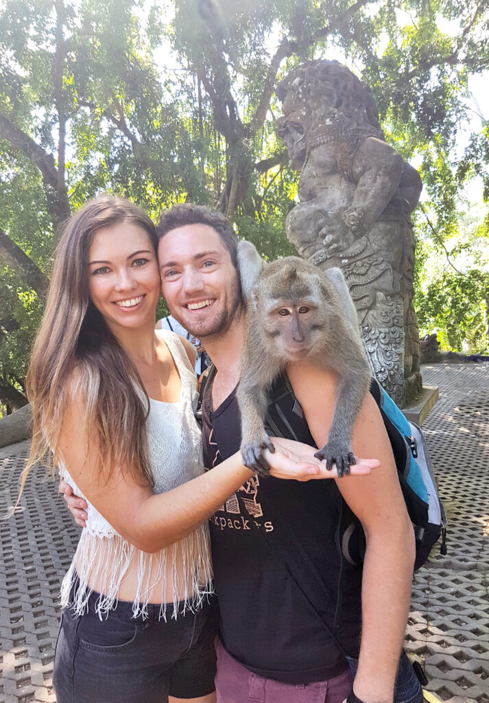 Deanna Troy Travels - Deanna and Cedric explore a monkey sanctuary in Bali, Indonesia